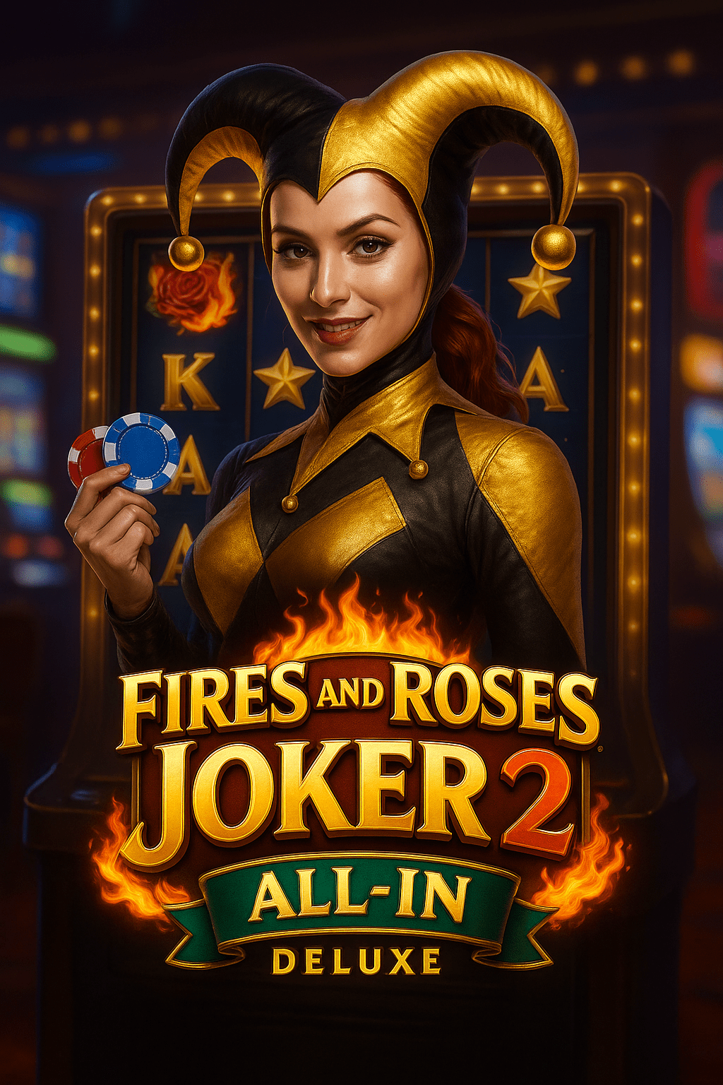 fire and roses illustration